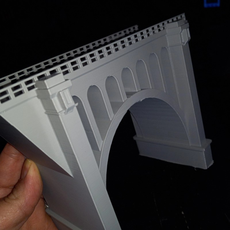 Spencer-3D HO Scale One Arch Viaduct Short bridge 5 Sections