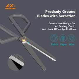 JIMIHOME Household Tool Essential Safety Scissors and Utility Knife Set Left Right Handed Tension Adjustable Protective Sheath Precision Light Duty Home Office Anti-slipping Resist Rusting