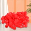 Ohamtes 50PCS ID9.5mm Red PVC Rubber End Caps, Vinyl Flexible