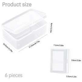 JEPISADI Playing Card Case 6 Pieces, Card Case, Transparent Material Playing Card Box Can Be Used To Store Playing Cards, Football Cards, Game Cards, Bank Cards, Business Cards, Game Cards, MTG Cards