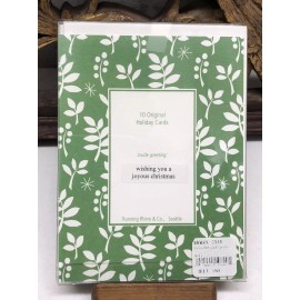 RUNNING RHINO & CO. 10 Christmas Greeting Cards w/ Envelopes Set - Xmas Tree