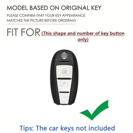 SANRILY Carbon Fiber Pattern Key Fob Cover Fit for Suzuki Swift Sx4 S-Cross Vitara Ciaz Keyless ABS Plastic Key Fob Case with Kwychain Red-A Type