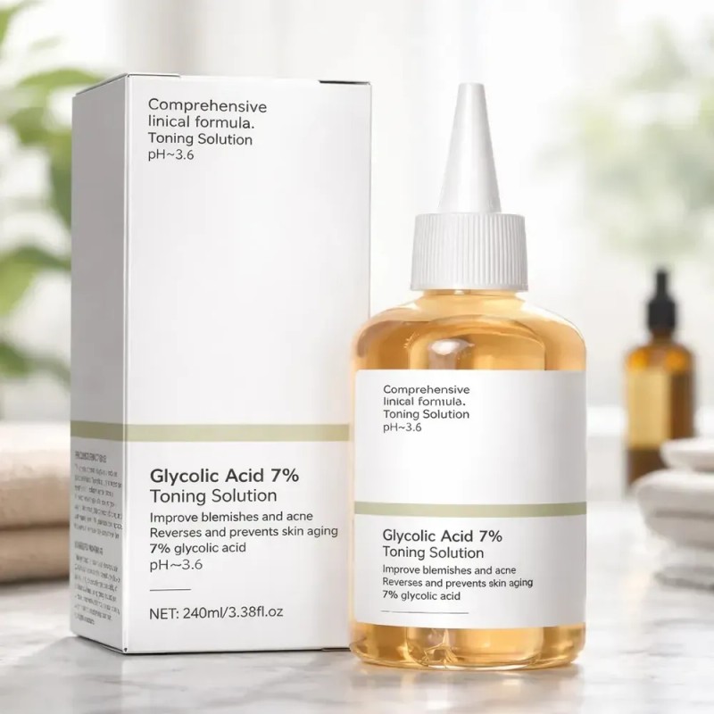 Glycolic Acid Tónico Sérum Ácido Glicólico 7% Rostro 240ml Día/Noche