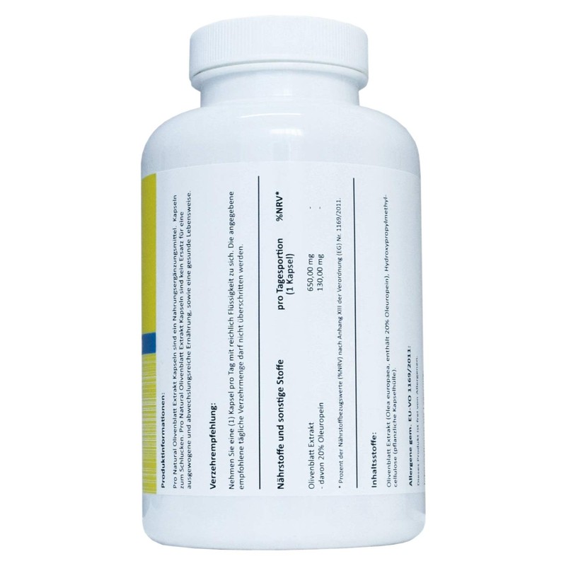 Olive Leaf Extract 650, 180 Vegan Capsules, High Dose with