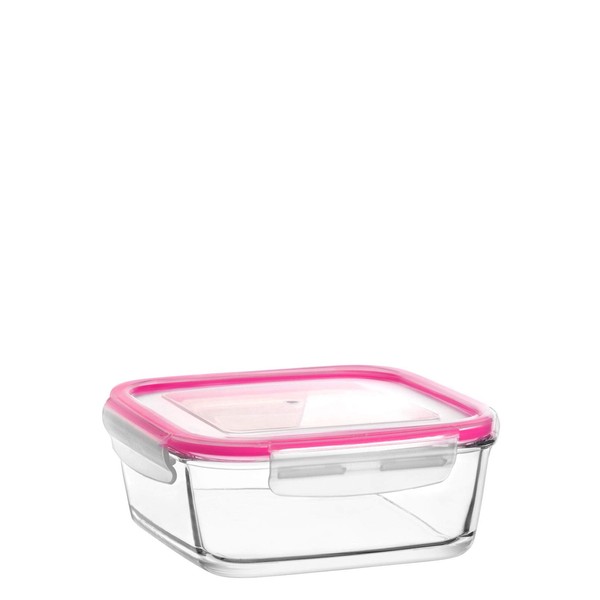 Lav Fresco Büyük Tekli Cam Saklama Kabı, Pembe