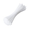 200 Pack of White Cable Ties, 200mm x 3.6mm, 8"