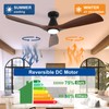 Depuley 52-Inch Ceiling Fans with Lights: Walnut 3 Blade Flush
