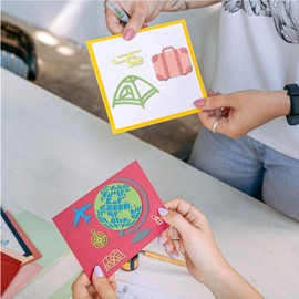 GLOBLELAND Travel Theme Cutting Dies Metal Cutting Stencils Globe, Suitcase, Plane, Tent and Card Cutting Dies for Card Making and DIY Scrapbooking Decor