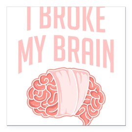 CafePress Brain Surgery Survivor I Square Car Magnet 3 X 3 Square Car Magnet, Magnetic Bumper Display
