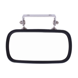 United Pacific 43001 Stainless Steel Rectangular Convex Mirror w/U-Bracket for Cars, Trucks, Boats, Tractors, Forklifts, Improves Visibility – 1 Unit