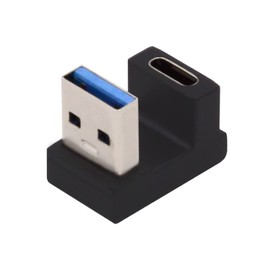 xiwai Opposite U Shape Back Angled USB-C Type C Female to USB 3.0 A Male Data Adapter for Laptop Desktop