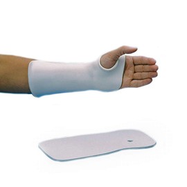 Rolyan Thumb Hole Wrist Cock-Up Splint, Aquaplast-T - Solid 1/8" (3.2mm), Small 3/PK, PreCut Splint, Thermoplastic Material, Promotes Recovery, Controls Ulnar & Radial Deviation, Wrist Support