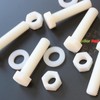 10x Natural Nylon Hex Head, M12 x 50mm, Plastic Nuts