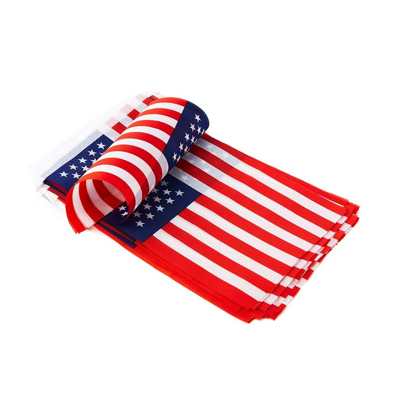 American Flag Banner, Small American Flag Mini USA Flags, Used