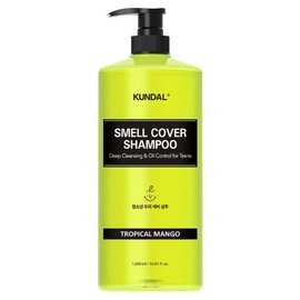 Kundal All Day Smell Cover Youth Shampoo Tropical Mango Fragrance, 1L, 1 Piece / 쿤달 올데이 스멜커버 청소년 샴푸 트로피컬 망고향, 1L, 1개