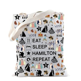 Hamilton Gift Eat Sleep Hamilton Repeat Tote Bag for Hamilton Fans Musical Lovers Gift (Sleep Tote)