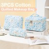 UUYUUY Quilted Cotton Makeup Bag, Azure Blue, Literature and Art