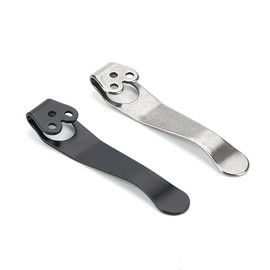 1PC Silver + 1PC Black Deep Carry Pocket Clips For Spyderco Paramilitary 2