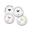 Funny Wine Coasters - 4 Piece Neoprene Coaster Set -