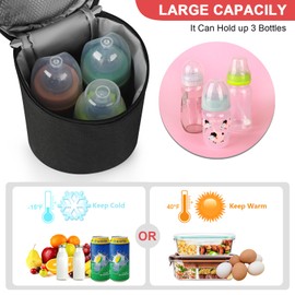 Accmor Breastmilk Cooler Bag, Insulated Baby Bottle Cooler Tote Bags, Baby Bottle Warmer Cooler Bag, Baby Bottle Bag Great for Nursing Mom Daycare