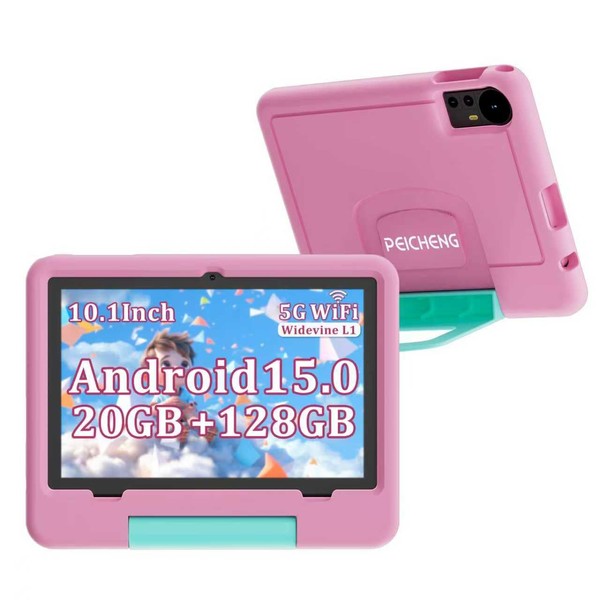 PEICHENG Tablet for Kids with EVA Protective Case, Android 15.0