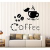 Vinyl Wall Decal Coffee Cup Lover Bird House Beans Stickers