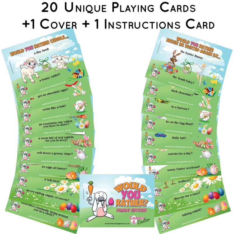 Easter Would You Rather Game - 20 A6 Postcard Sized