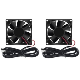 2 Pieces 80 mm Fan 8025 Fan 80 x 80 x 25 mm DC 5V 80 x 25 mm Brushless Fan Ball Bearing 80 mm 25 mm Fan Replacement Fan for Cooling DIY PC Case Fans - USB