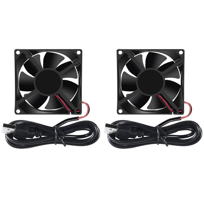 2 Pieces 80 mm Fan 8025 Fan 80 x 80
