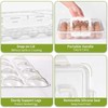 RoskDeewat Deviled Egg Containers with Lid, 2 Pack Thick Clear