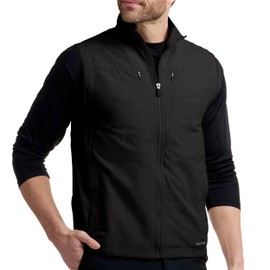 SCOTTeVEST LightEST Vest for Men - 16 Hidden Pockets - Lightweight Water Repellent for Travel & More (Black, Medium)