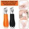HEOUCH Pack of 2 Slanted Nail Clippers, Stainless Steel Nail