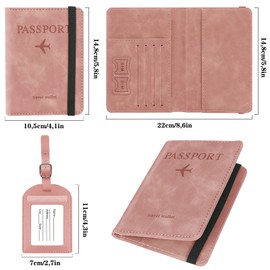 gvivej Passport, passport protection, document holder, credit card and travel documents for men and women, RFID blocking passport cover, Coffee colour, No