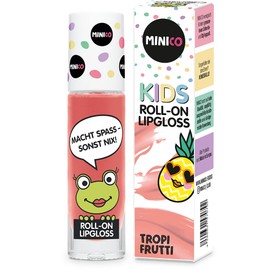 MINICO Premium Lipgloss Roll-On for Girls Tropi Frutti Aroma, Natural Ingredients, Very Well Tolerated, Especially for Children, Naturally Based Dyes, Dermatologically Tested