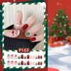 Christmas False Nails, Snow Press on Nails, Christmas Tree Stick