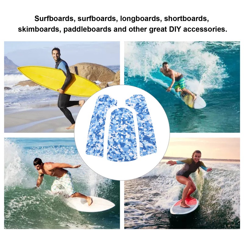 3pcs Surfboard Traction Pads Surf Nonslip Grip Pads Surfboard Accessories