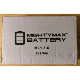 MIGHTY MAX BATTERY 6V 1.3 Ah Rechargeable F1 Terminal Sealed LeadAcid Battery 1C