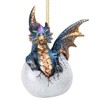 Design Toscano Hard Boiled Dragon Hatchling Holiday Ornament, 3.5", Full