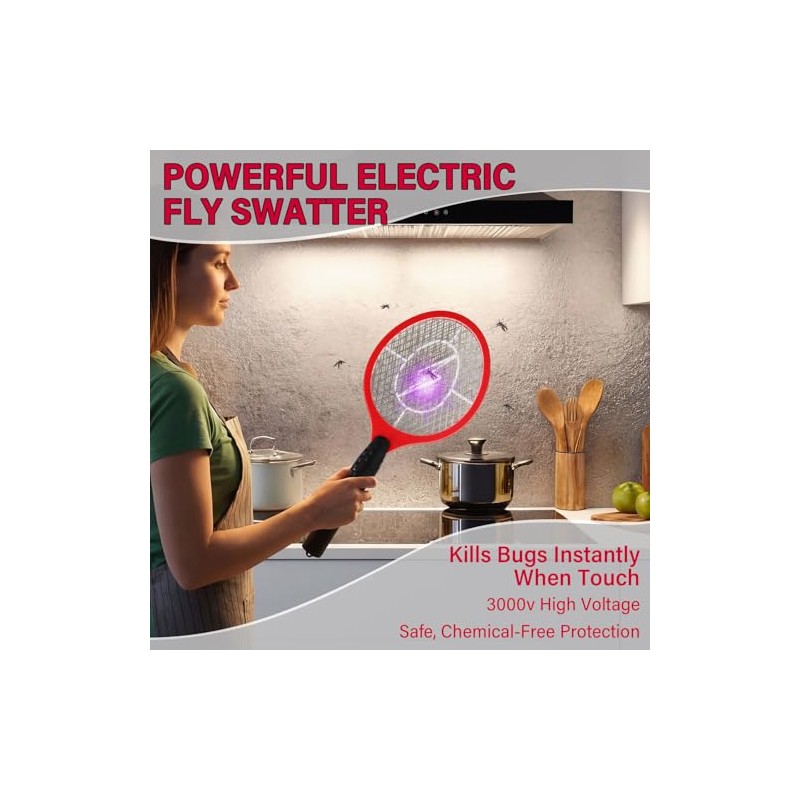 12 Pack Electric Fly Swatter Bulk Bug Zapper Rackets for