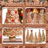 5 Pcs Christmas Gingerbread Tree Table Decorations Wooden Decor