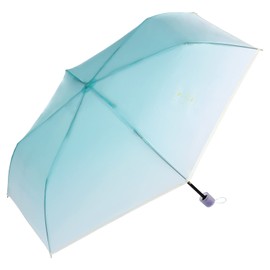 Wpc. PT-WN003-002 Folding Umbrella, Vinyl Umbrella, Cosmetic Umbrella, Mini, Blue, Rain Umbrella, 19.7 inches (50 cm), Gradient, Shiny, Photogenic, Pastel, Durable, Stylish, Cute, Women
