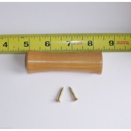 Shade Doctor of Maine Roller Window Shade Maple Finish Wood Hand Grip from