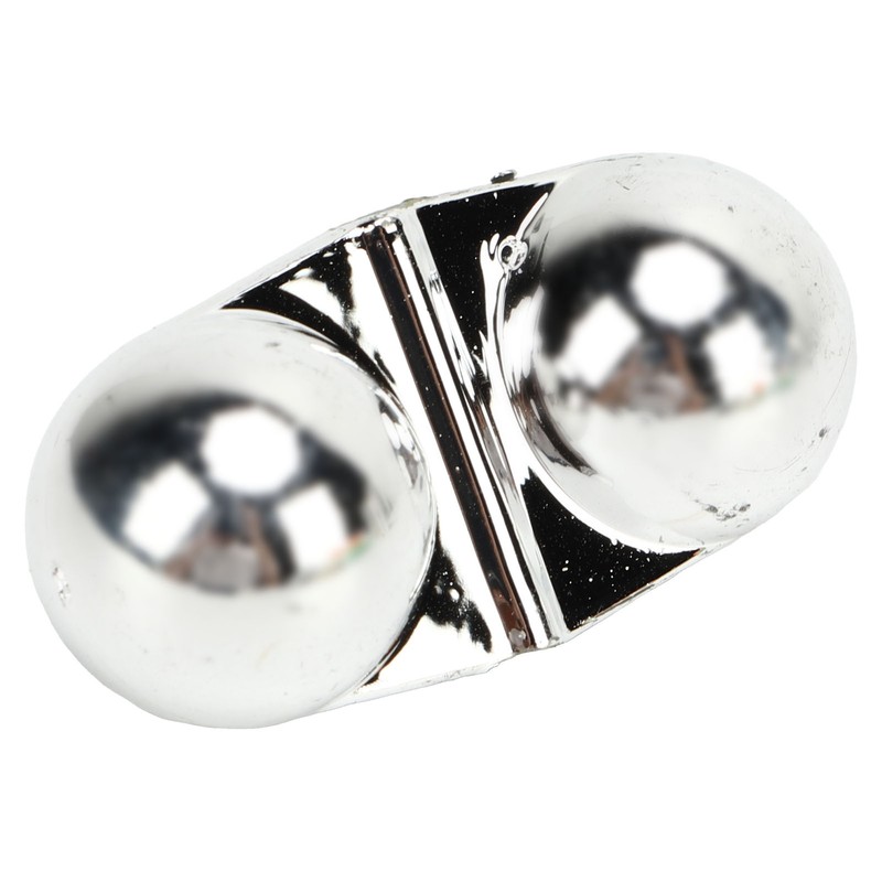 50PCS Fishing Double Rattle Metal Sea Fishing Attractor Bell Beads