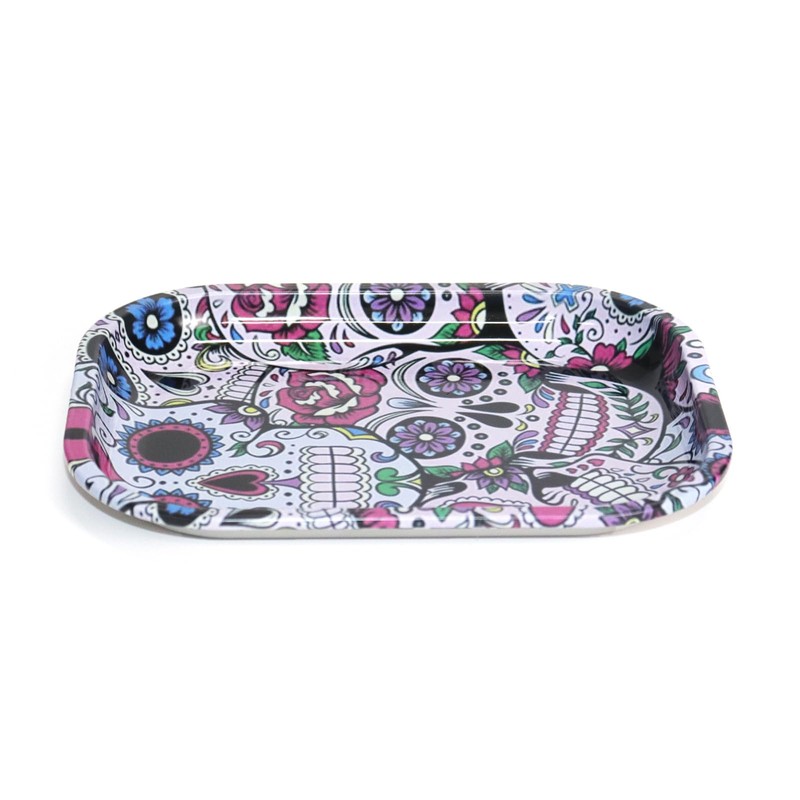 Rolling Trays Premium Metal Tray with Design - Perfect Size