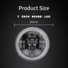 JESUO PAIR 7" inch Round LED Headlights High/Low Beam For