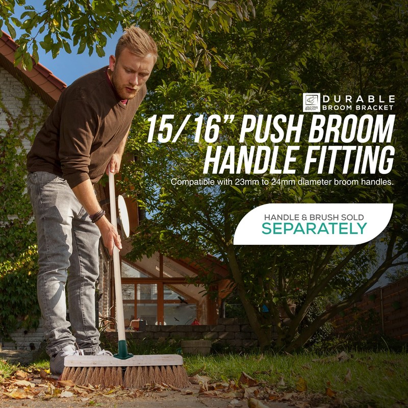 3-Pack Plastic Broom Bracket, 2 Screw Holes Heavy Duty Broom