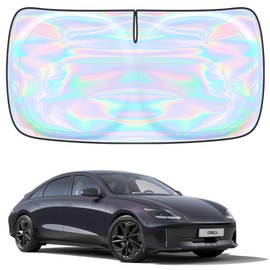 for Hyundai Ioniq 6 2023-2025 Windshield Sun Shade Cover - Custom Fit Hyundai Ioniq 6 Sunshade Foldable Front Window Sunshade Sun Visor Protector Block UV Rays Keep Your Car Cooler Car Accessories