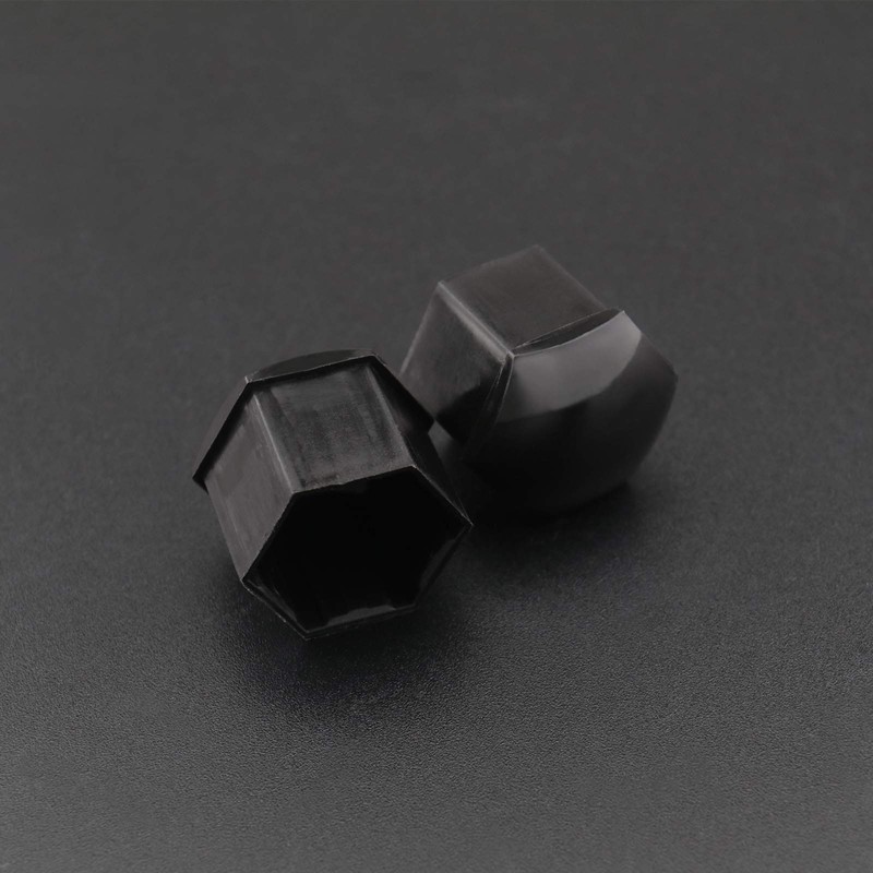 EMSea 20Pcs Black Wheel Nut Caps Hub Bolt Covers 21mm