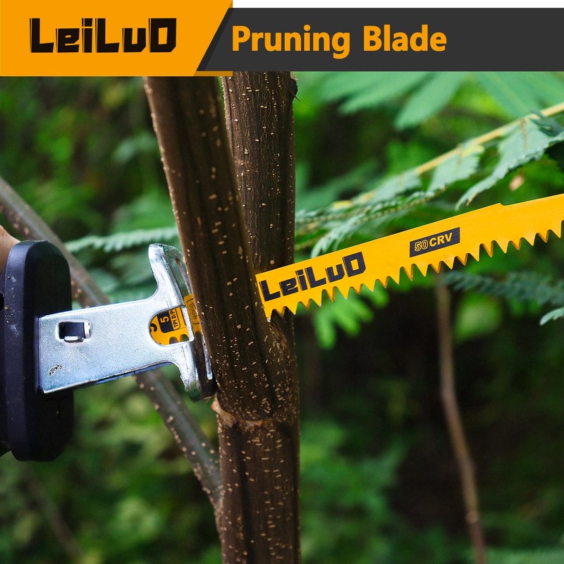 LEILUO 9-Inch Wood Pruning Reciprocating Saw Blades 10 Piece CRV