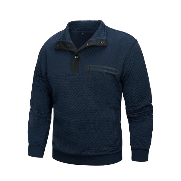 Wirltte Casual Sweatshirts for Men Pullover Mens Long Sleeve Button